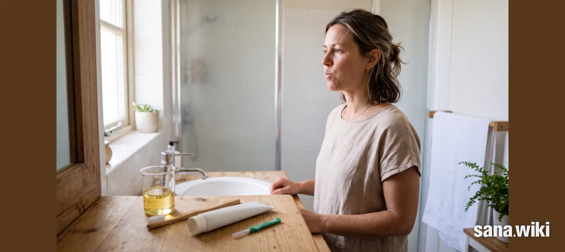 Ölziehen verbindet eine alte ayurvedische Mundpraxis mit einem modernen Wellness-Ritual – und mit Erwartungen, die wissenschaftlich nur teilweise gedeckt sind. Kleine Kurzzeitstudien liefern einzelne Hinweise auf veränderte Plaque- oder Zahnfleischwerte, doch die Gesamtevidenz bleibt sehr unsicher. Wer die Methode ausprobieren möchte, sollte sie als optionale Ergänzung verstehen, nicht als Ersatz für wirksame Mundhygiene.